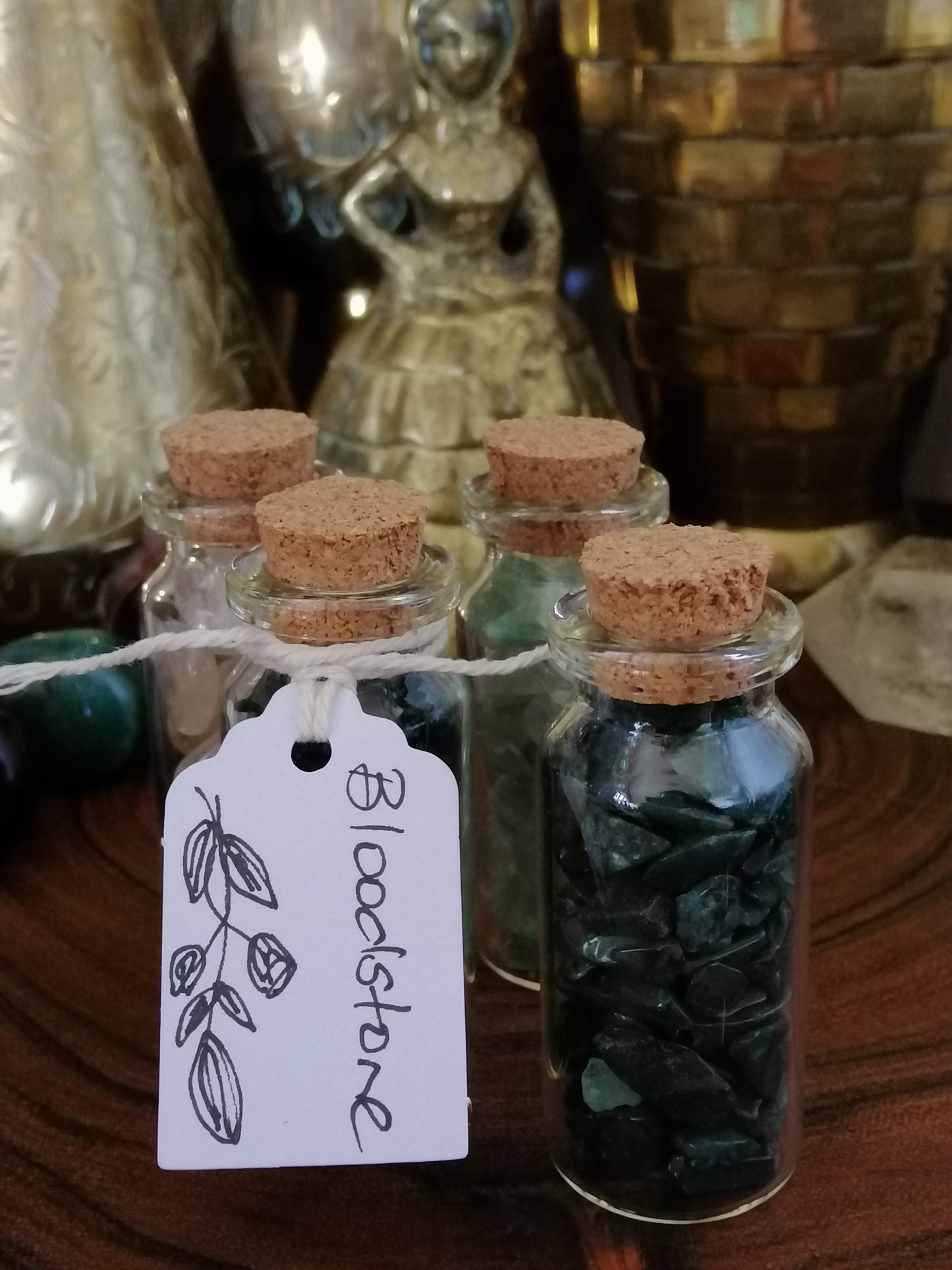 Bloodstone Crystal Chip Bottle