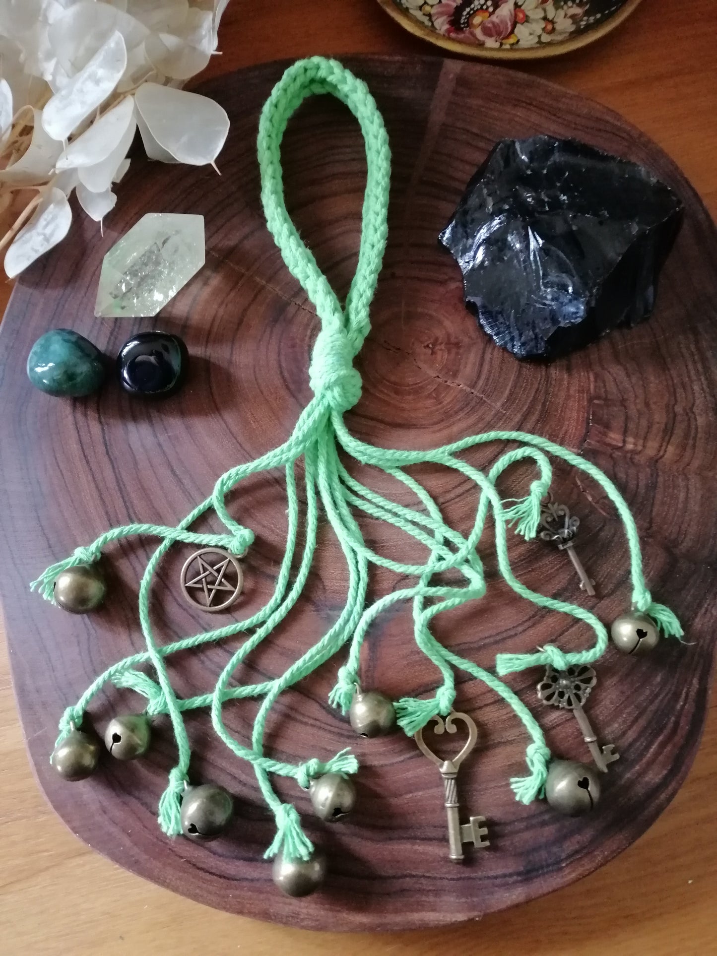 Green Cotton Witch Bells