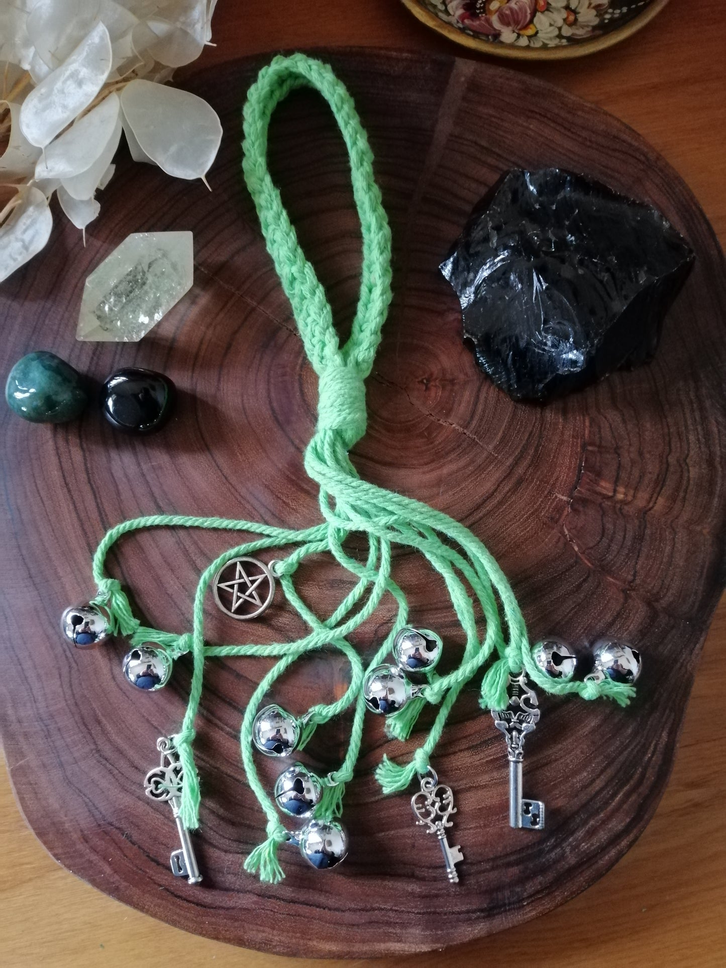 Green Cotton Witch Bells