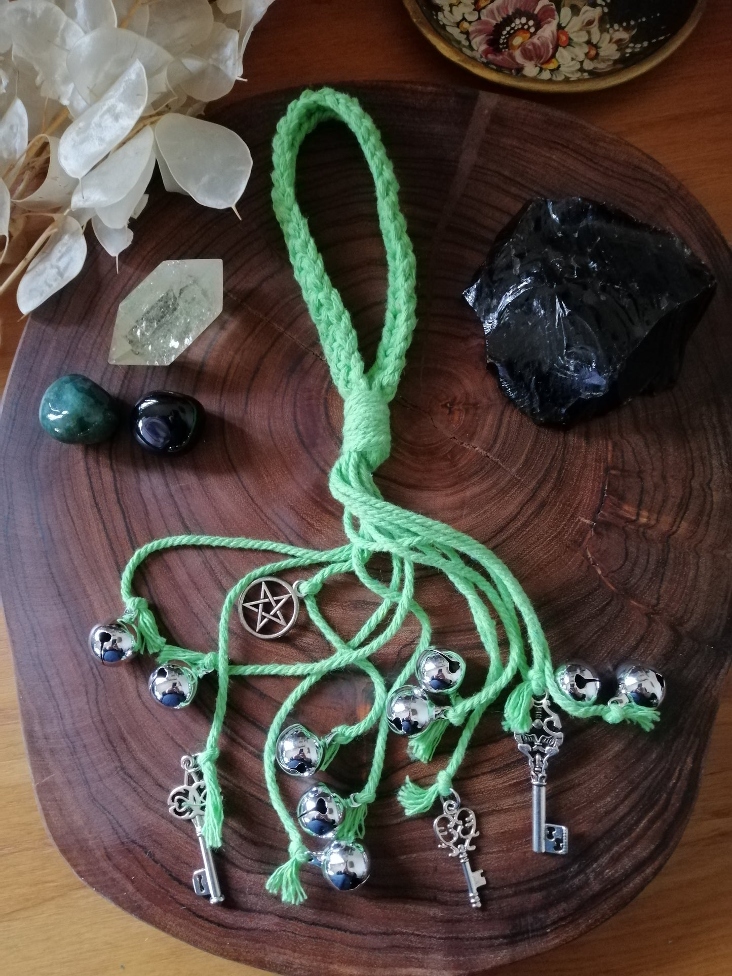 Green Cotton Witch Bells