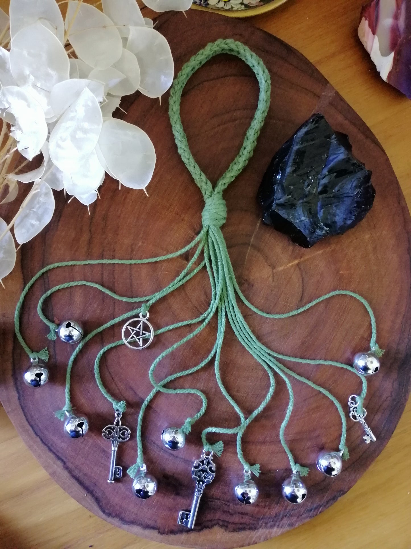 Olive Green Cotton Witch Bells