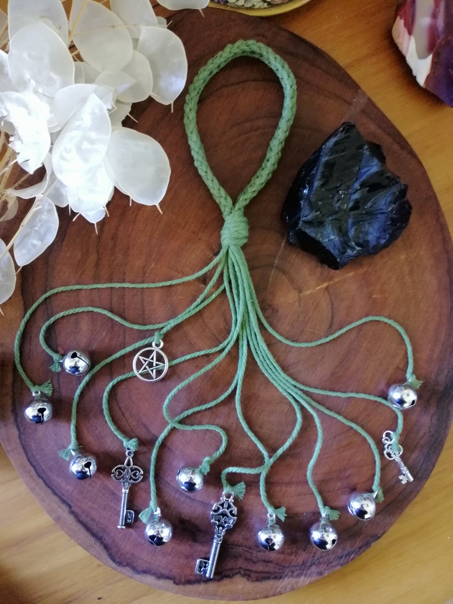 Olive Green Cotton Witch Bells