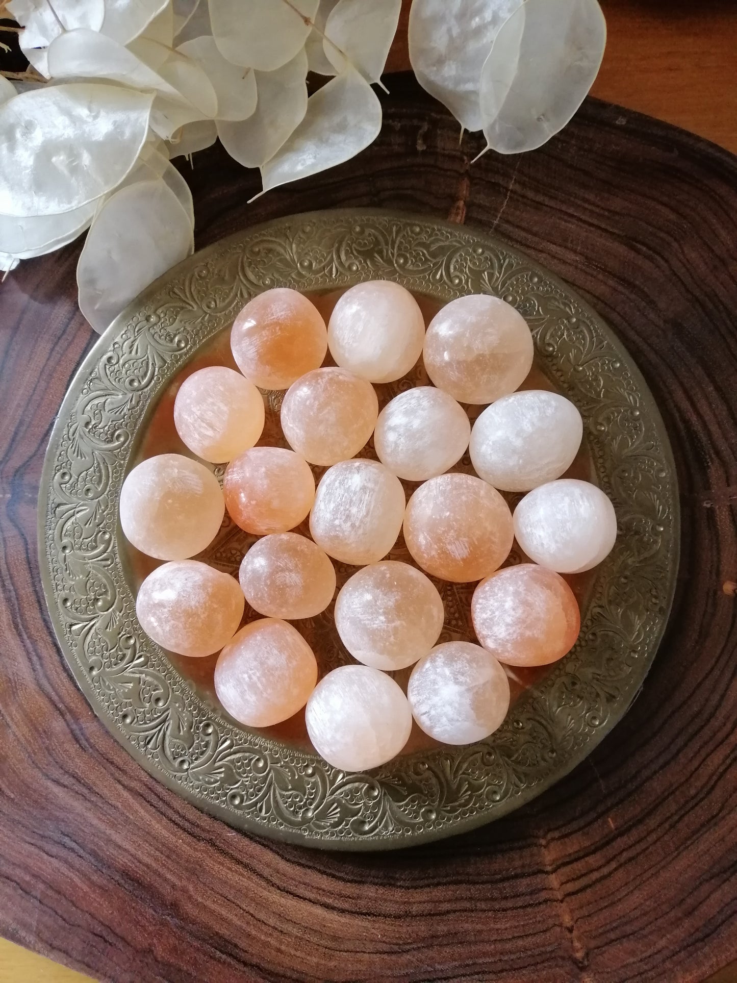 Orange/Peach Selenite Tumbled Stone