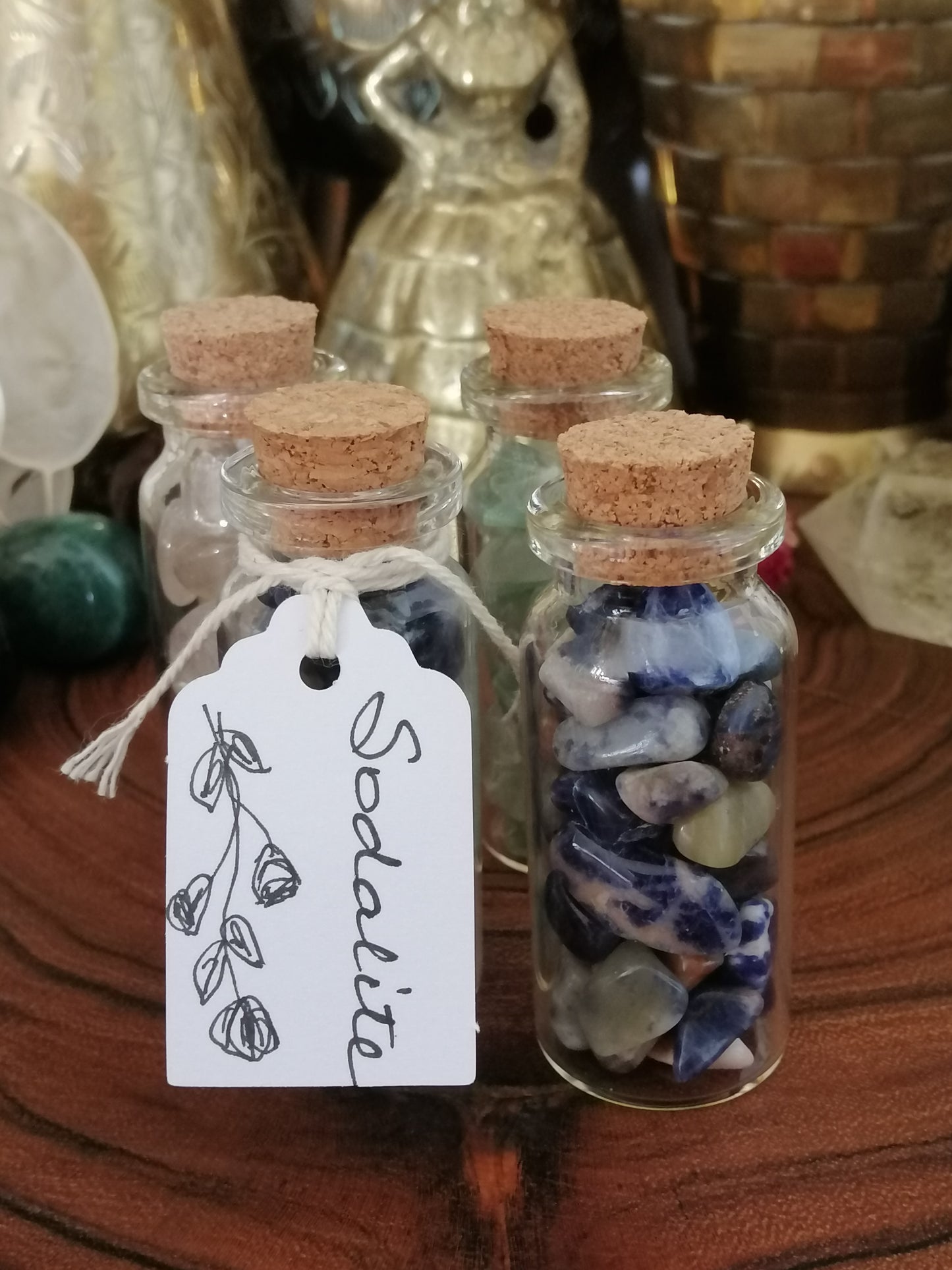 Sodalite Crystal Chip Bottle