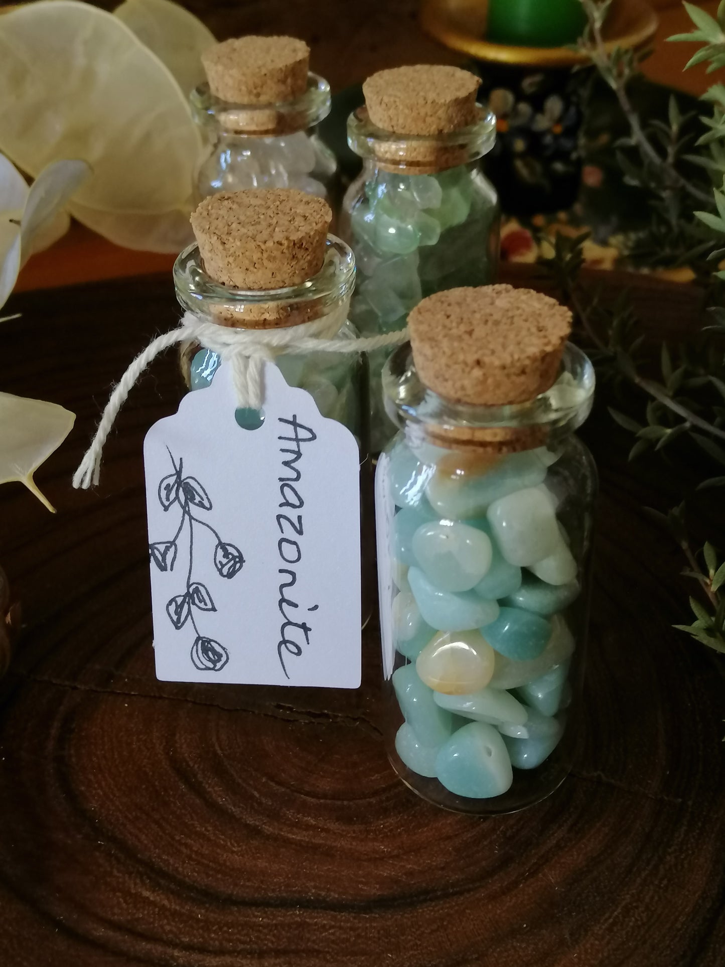 Amazonite Crystal Chip Bottle