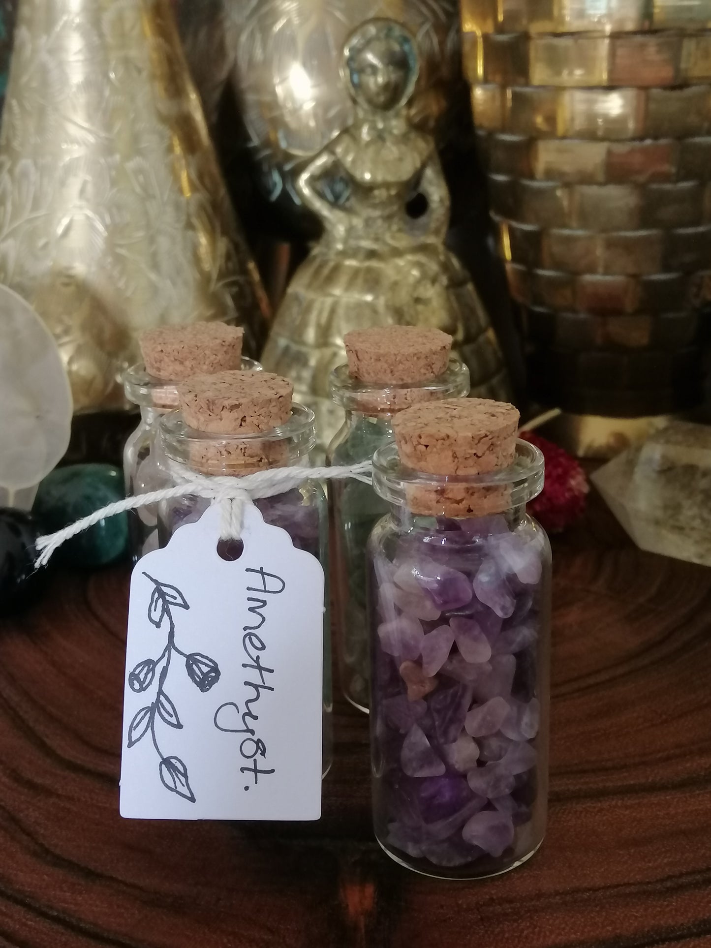 Amethyst Crystal Chip Bottle
