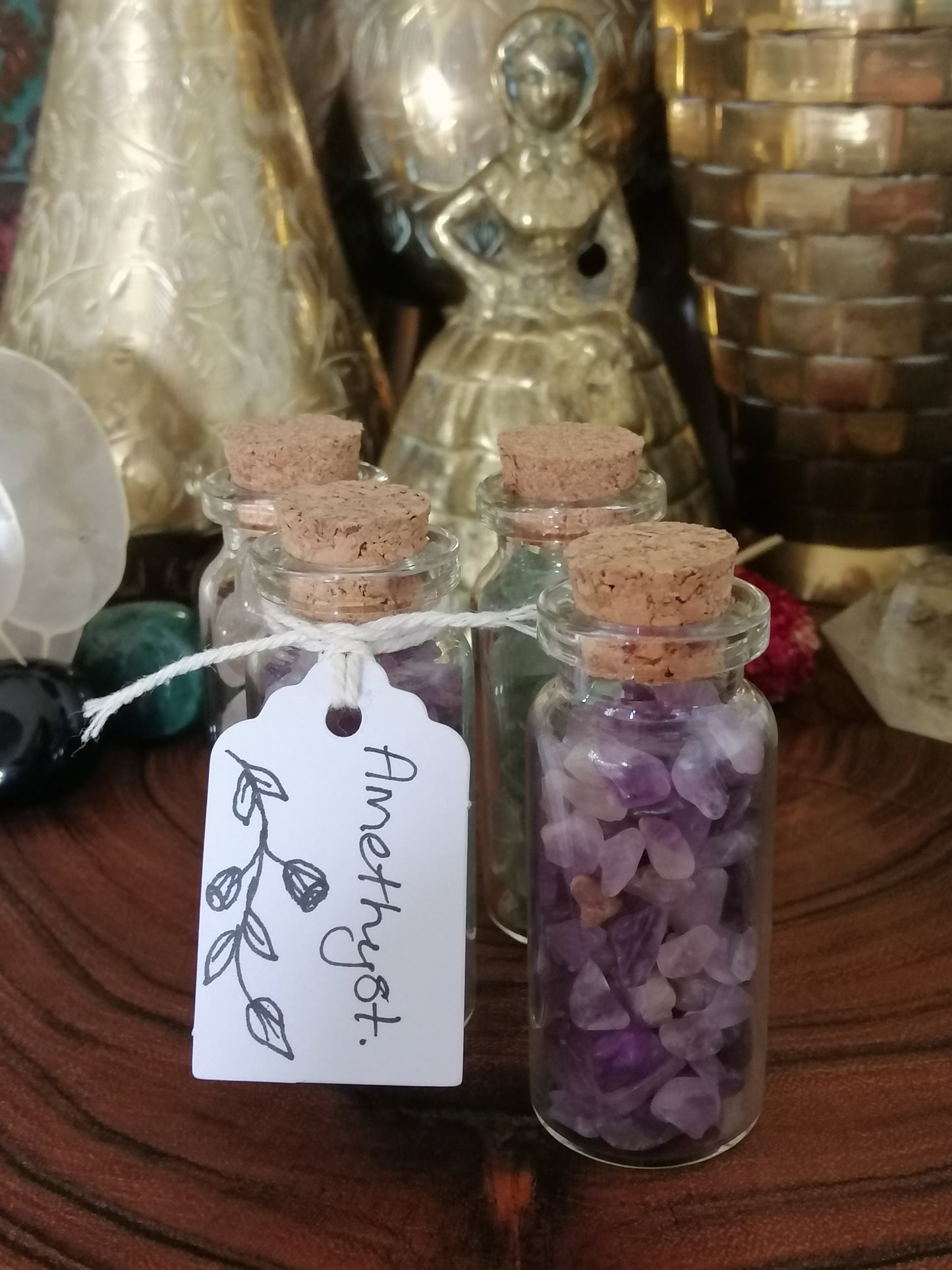 Amethyst Crystal Chip Bottle