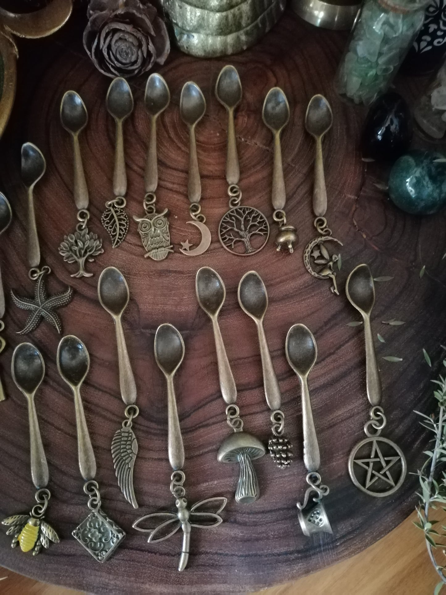 Antique Bronze Little Apothecary Charm Spoon