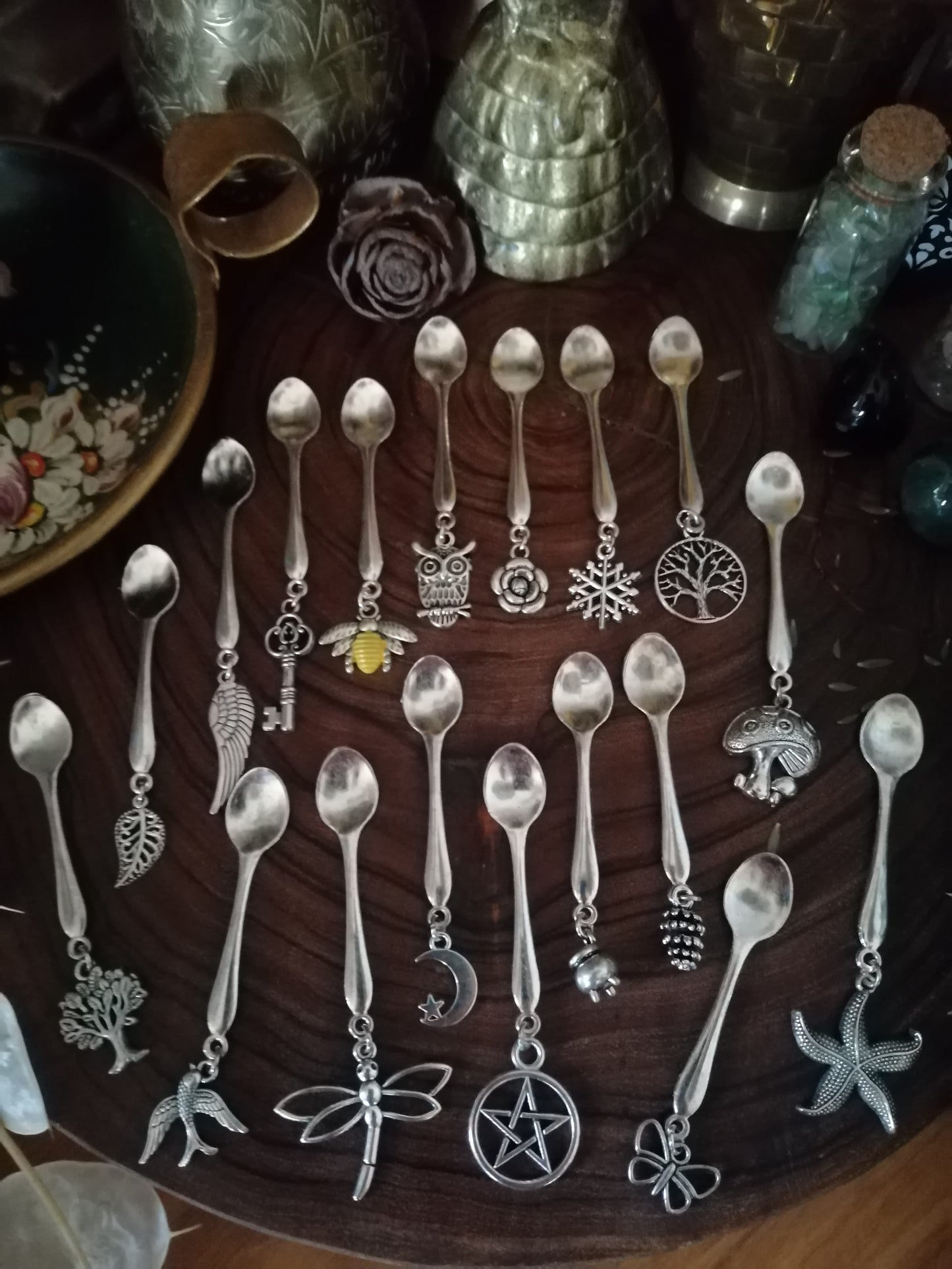 Antique Silver Little Apothecary Charm Spoon