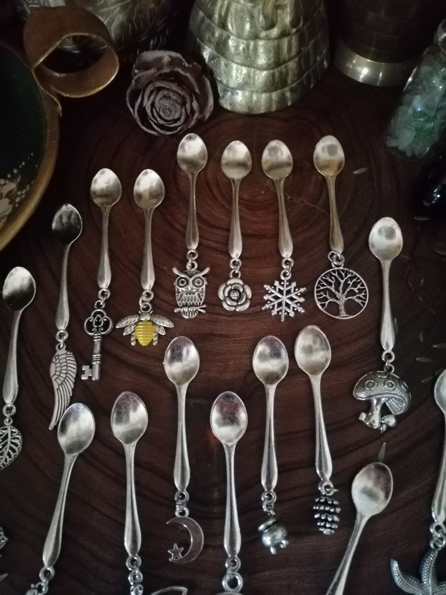 Antique Silver Little Apothecary Charm Spoon