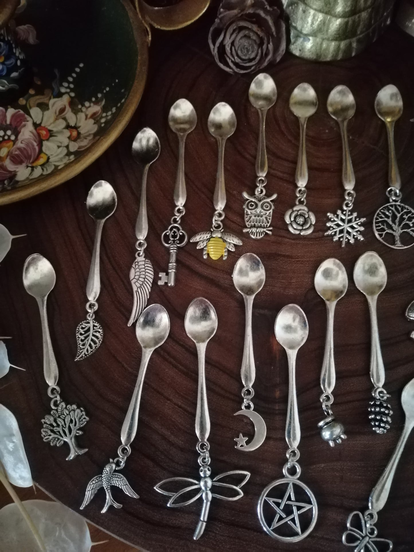 Antique Silver Little Apothecary Charm Spoon