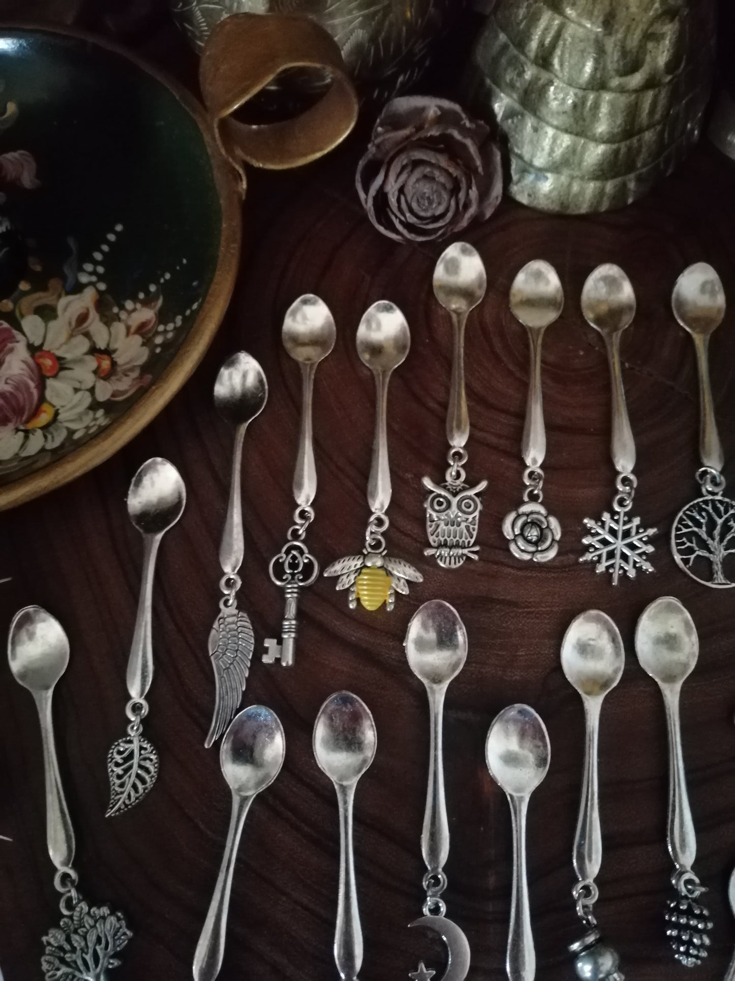 Antique Silver Little Apothecary Charm Spoon