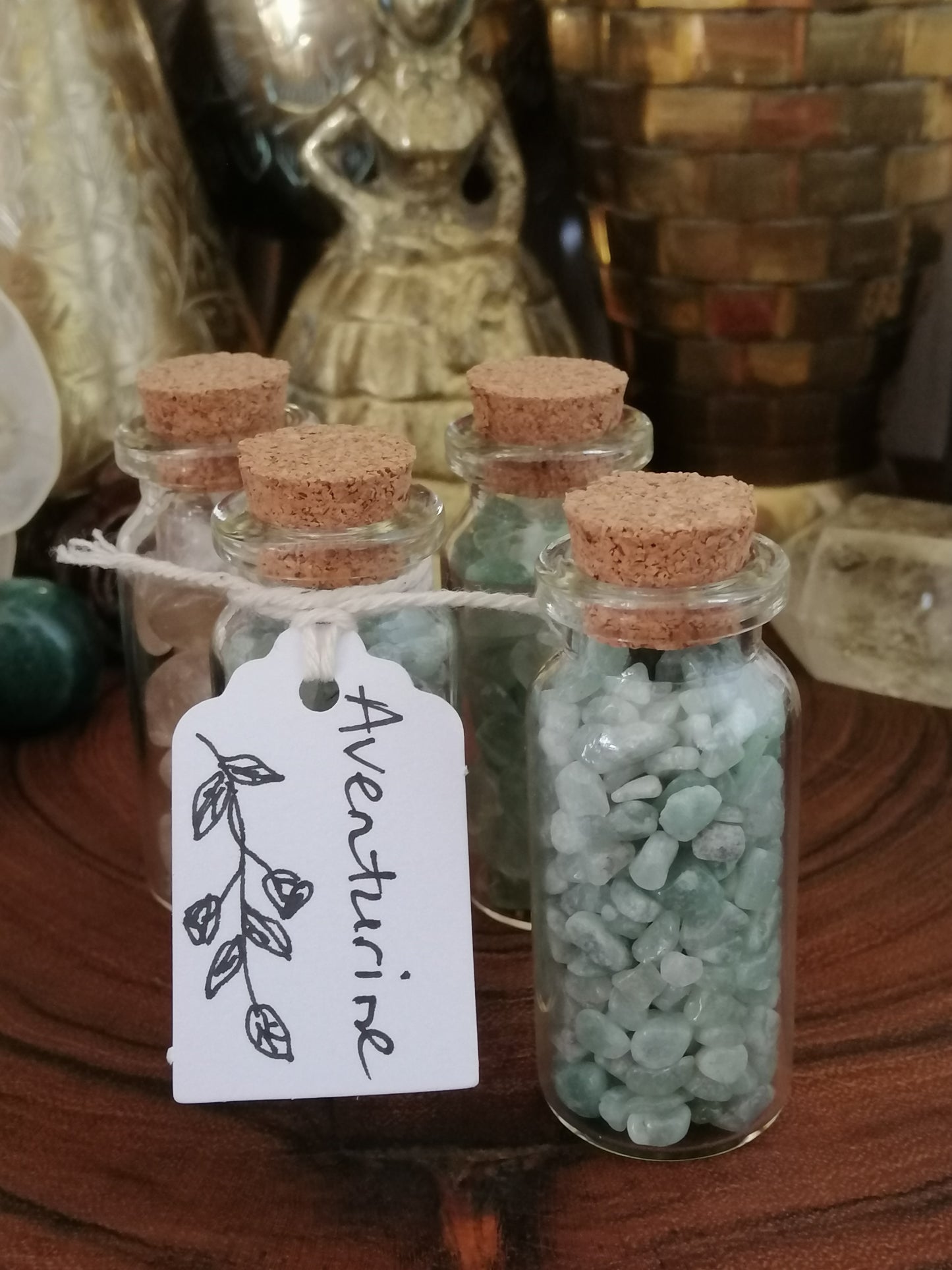 Green Aventurine Crystal Chip Bottle
