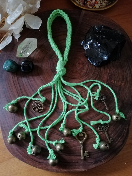 Green Cotton Witch Bells