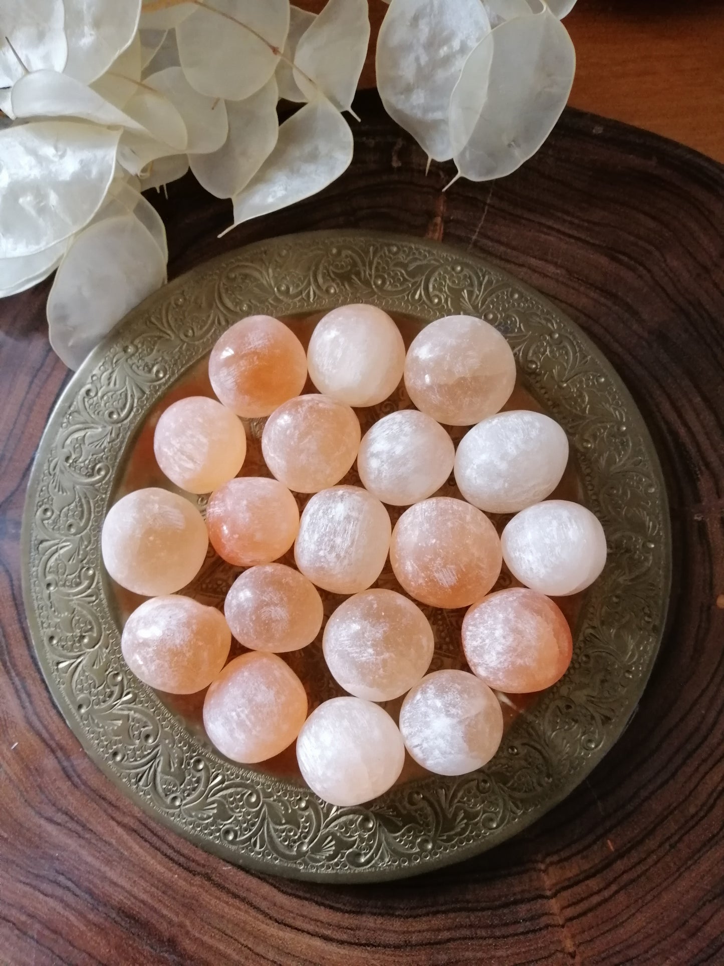 Orange/Peach Selenite Tumbled Stone