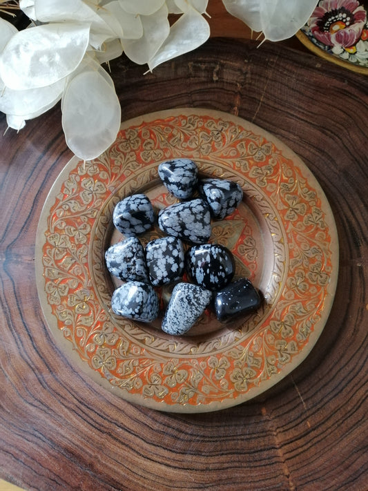 Snowflake Obsidian Tumbled Stone