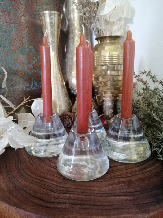 Hand Blown Glass Chime Candle Holders