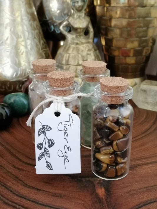 Tiger Eye Chip Bottle